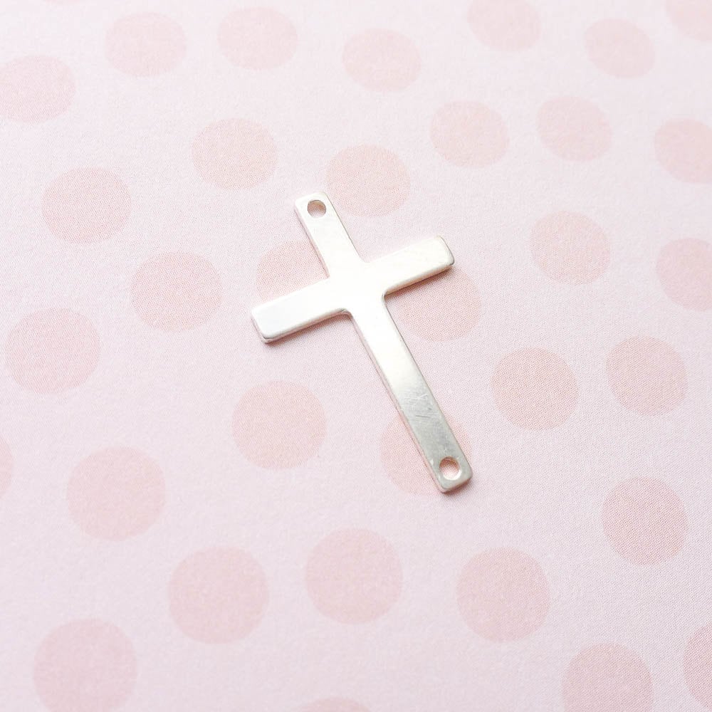 Sterling Silver Large Cross Link