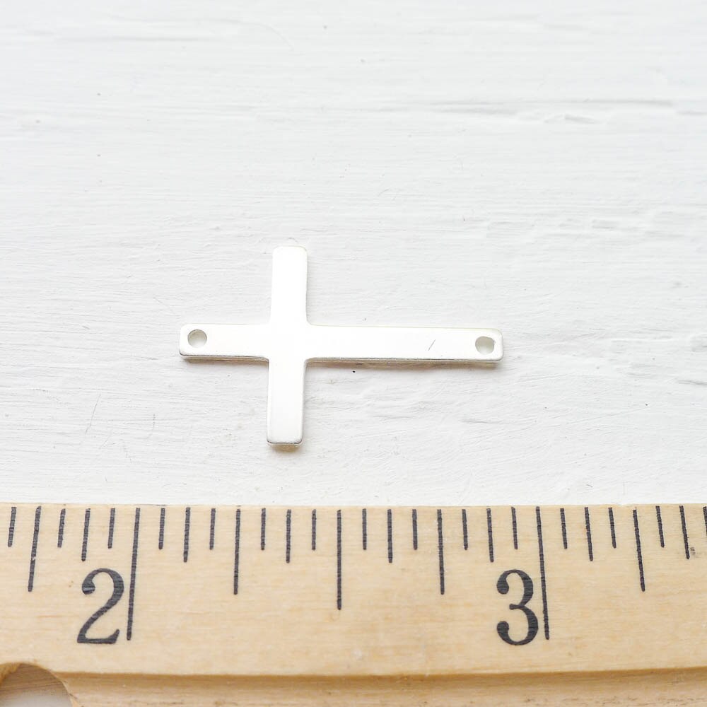 Sterling Silver Large Cross Link