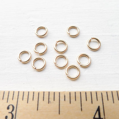 Gold Filled Jumprings 20 gauge Jump Rings 3.5mm ID 5mm OD 10 qty for Jewelry