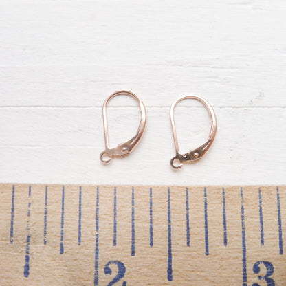 Rose Gold Filled Lever back Earwires Leverback Earring Hooks