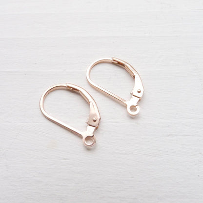 Rose Gold Filled Lever back Earwires Leverback Earring Hooks