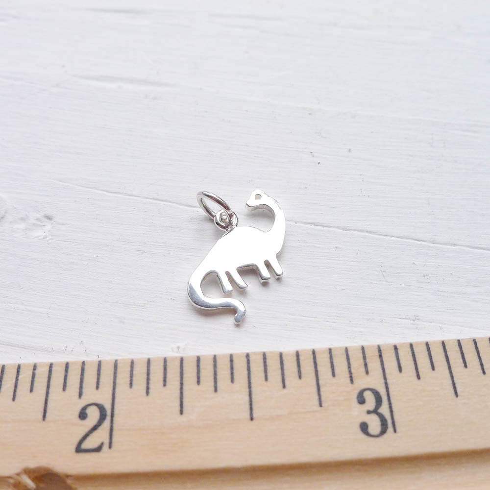 Dinosaur Charm Brontosaurus Pendant Sterling Silver