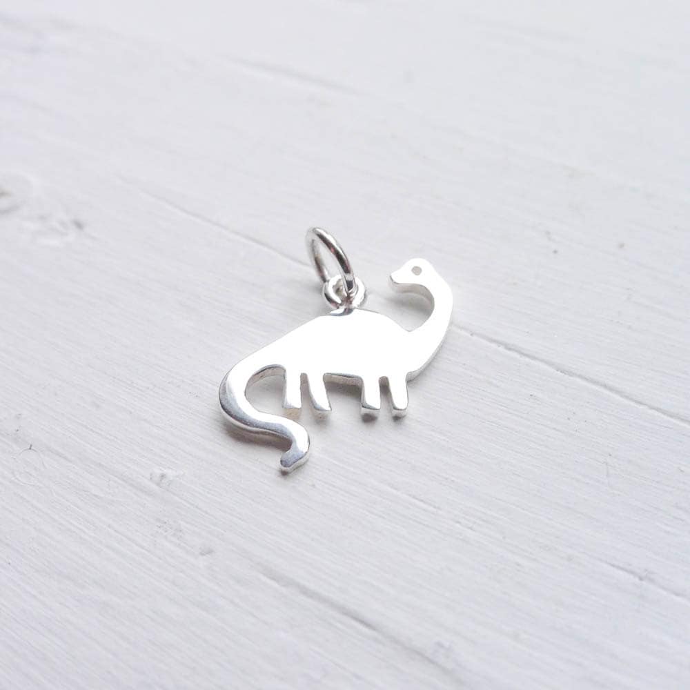 Dinosaur Charm Brontosaurus Pendant Sterling Silver